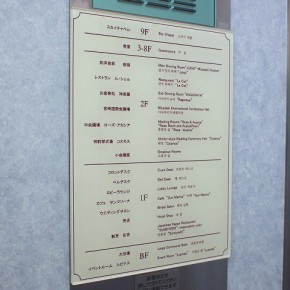 エレベーター内フロア案内表示板
